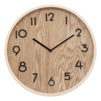 WANDUHR minimalistisches Zifferblatt Ivana 38/38/5 cm - Braun, Holzwerkstoff (38/5/38cm) - Atmosphera Createur d´interieur