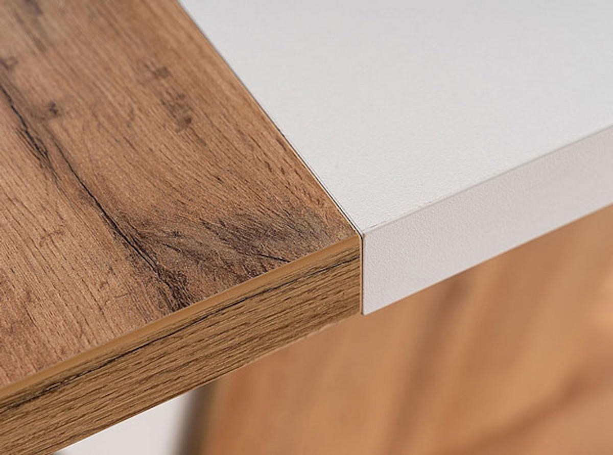ESSTISCH Crocus Wotan Eiche / weiß 120-160 / 80 / 76cm - Braun/Weiß, Holz/Holzwerkstoff (80/120/76cm) - Feldmann-Wohnen