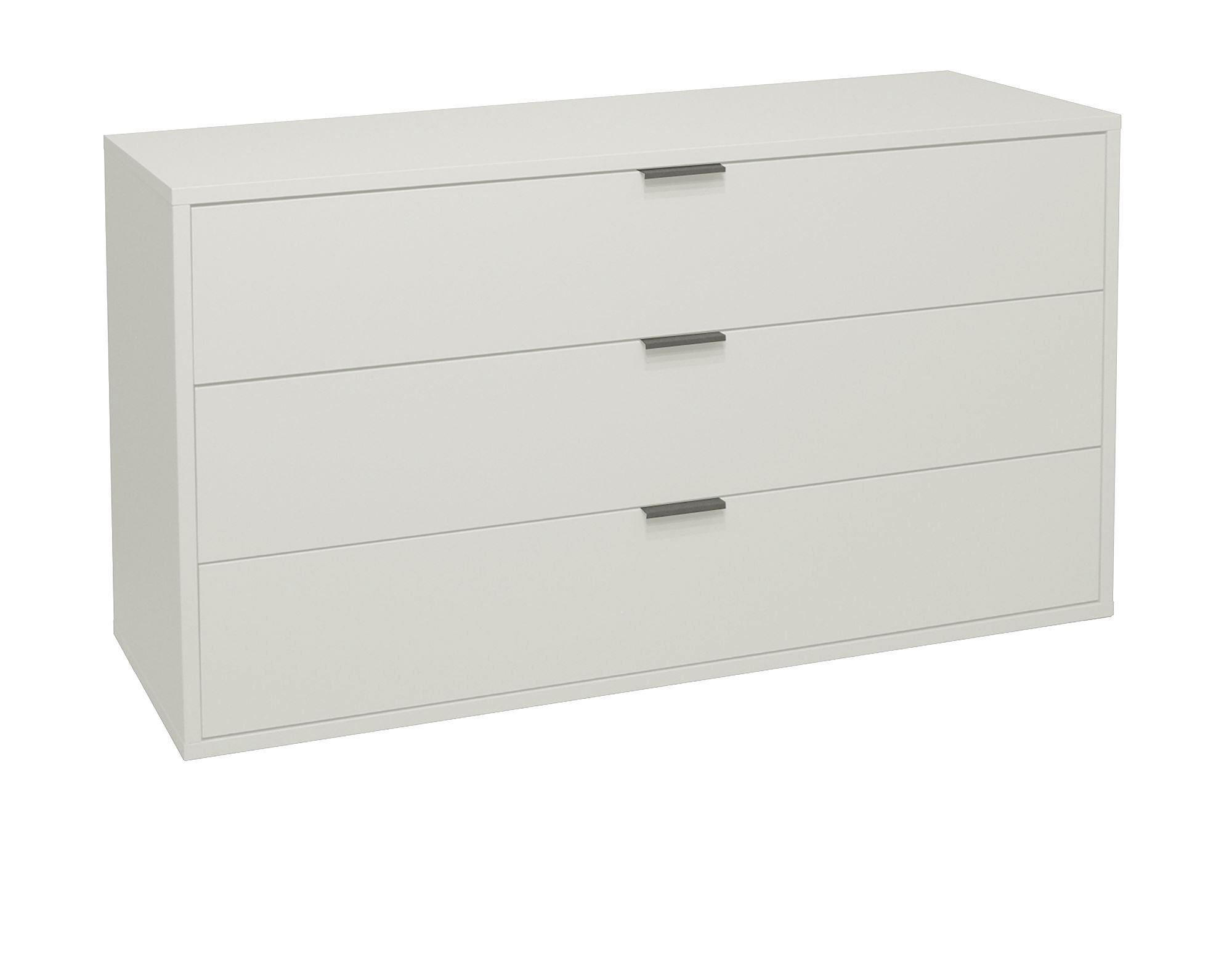 KOMMODE Erna 119x45x67 Kreidegrau matt Lack - Hellgrau, Holzwerkstoff (119/67/45cm) - 58aufmkessel