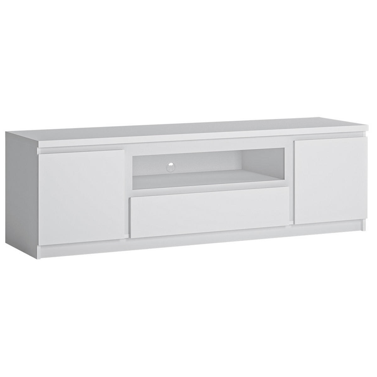 LOWBOARD Fortaleza-129 - Weiß, Holzwerkstoff (165/51/45cm) - Lomado