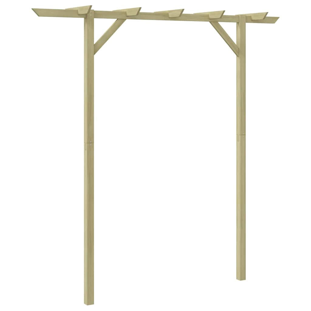 PERGOLA aus Holz LURV | 2x2m Kiefernholz | Rankhilfe Pergola - Grün, Holz (200/205/40cm) - DELUKE