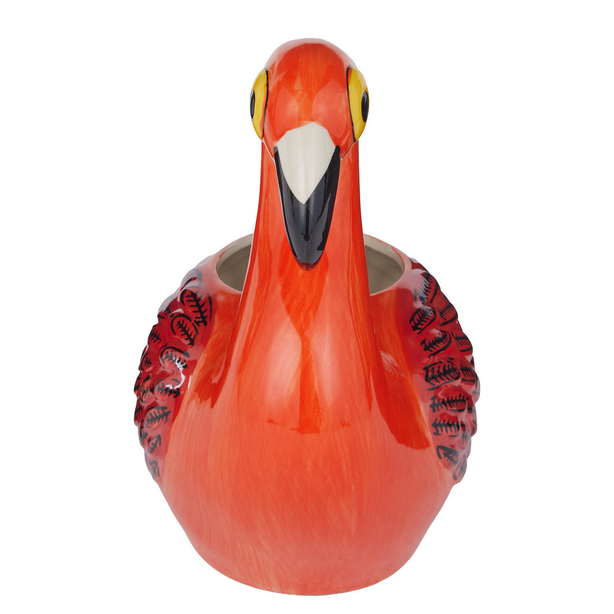 BLUMENTOPF Flamingo 26 cm - Orange, Keramik (27cm) - BUTLERS