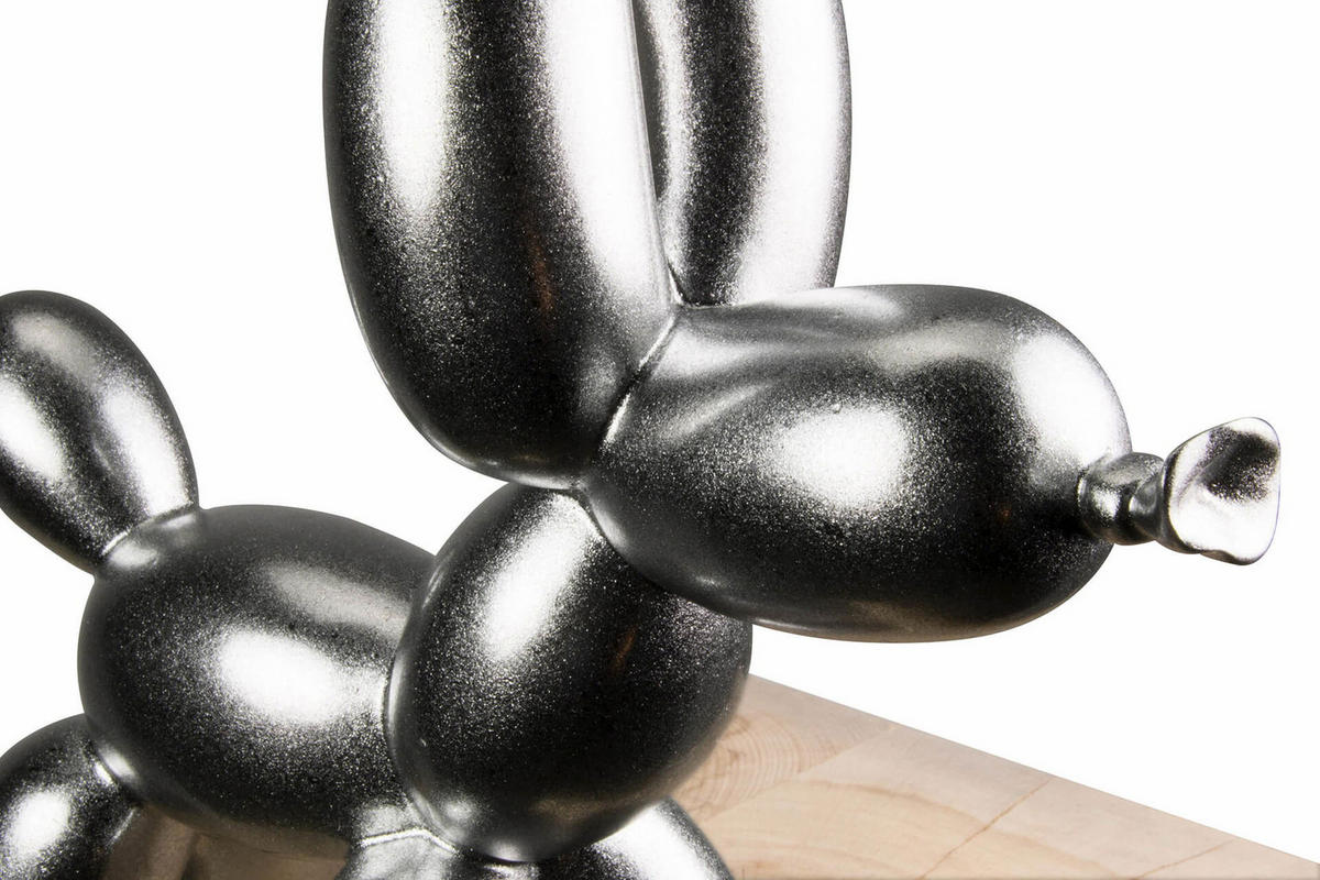 SKULPTUR Silber 28/26 cm - Silberfarben, Stein (0.95/26/10cm) - KUNSTLOFT