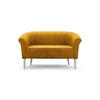 SOFA Pero Honig, Buchenholz Beine, Sofa im skandinavischen Stil - Buchefarben/Honig, Holzwerkstoff (132/70/57cm) - Bettso