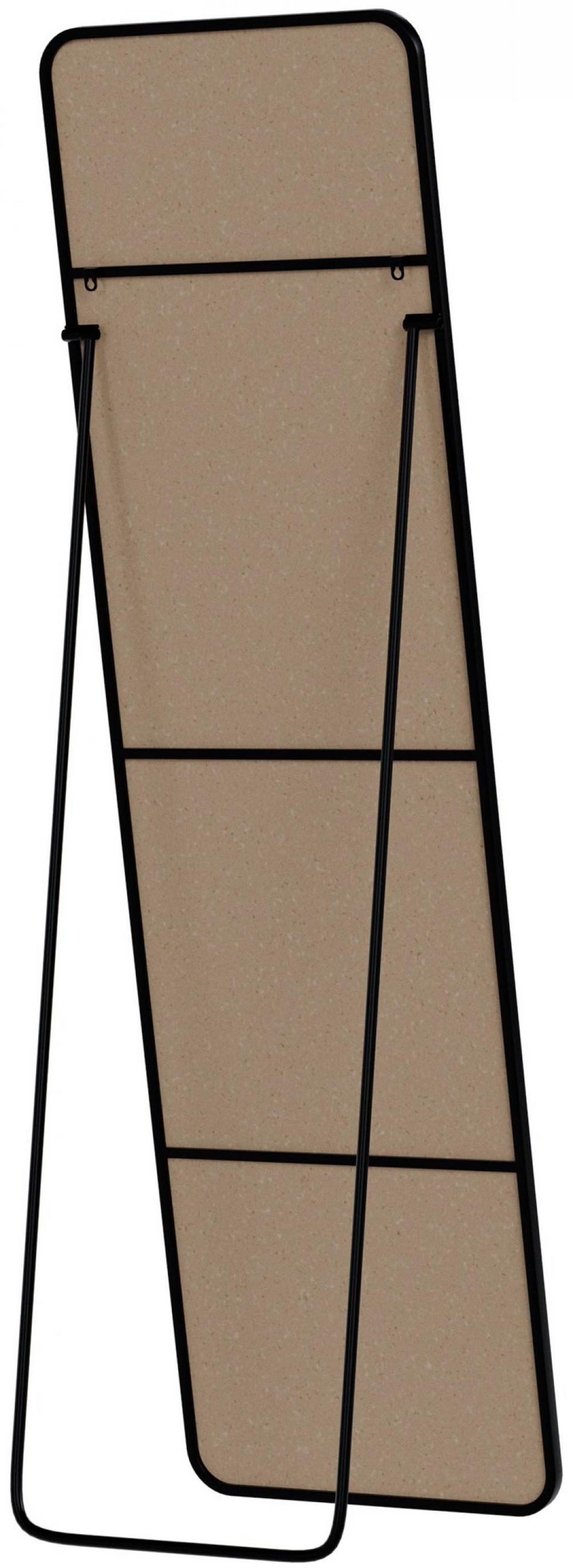 STANDSPIEGEL eckig 40/3/140 cm Glas Schwarz-Matt - Schwarz, Glas (40/140/3cm) - CLP