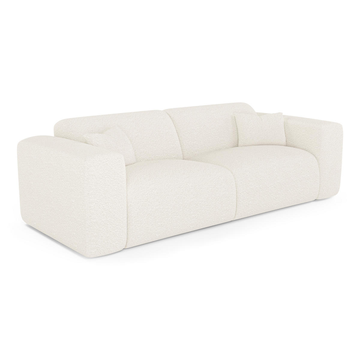 SCHLAFSOFA EXPRESS Dunlopillo Bouclé creme 140 cm - Creme, Textil (214/73/95cm) - Sia Home