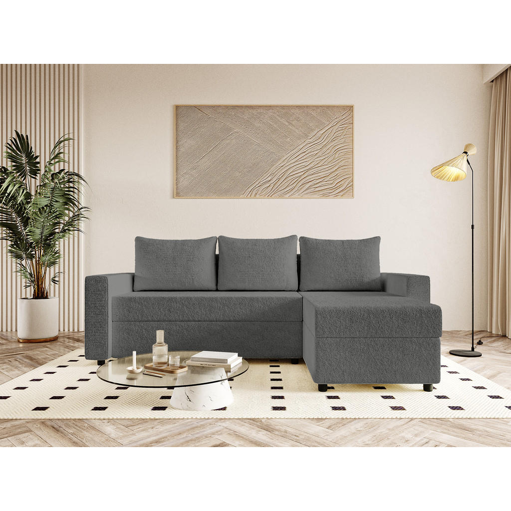 Thumbnail - Fedve Ecksofa, Graphit, Textil, L-Form,L-Form, 230x146 cm, Wohnzimmer, Sofas & Couches, Wohnlandschaften, Ecksofas