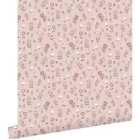 TAPETE Blumen 53 cm x 10.05 m - Pink, Papier (53/0.1cm) - ESTAhome