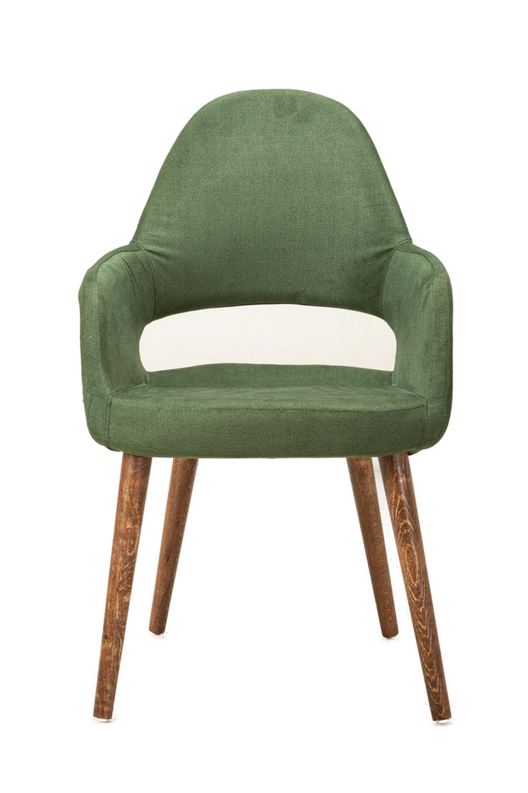 STUHL WINSTON mit Holzbeinen - Grün, Holz/Textil (57/92/55cm) - Stuhlmann