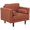 SESSEL goldbraun Nurmo - Dunkelbraun/Braun, Textil (86/78/74cm) - Beliani