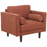 SESSEL goldbraun Nurmo - Dunkelbraun/Braun, Textil (86/78/74cm) - Beliani