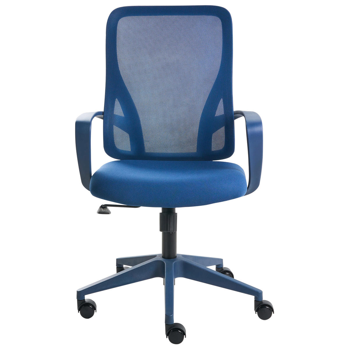 BÜROSTUHL Blau Luma - Blau, Textil (60/98/60cm) - Beliani