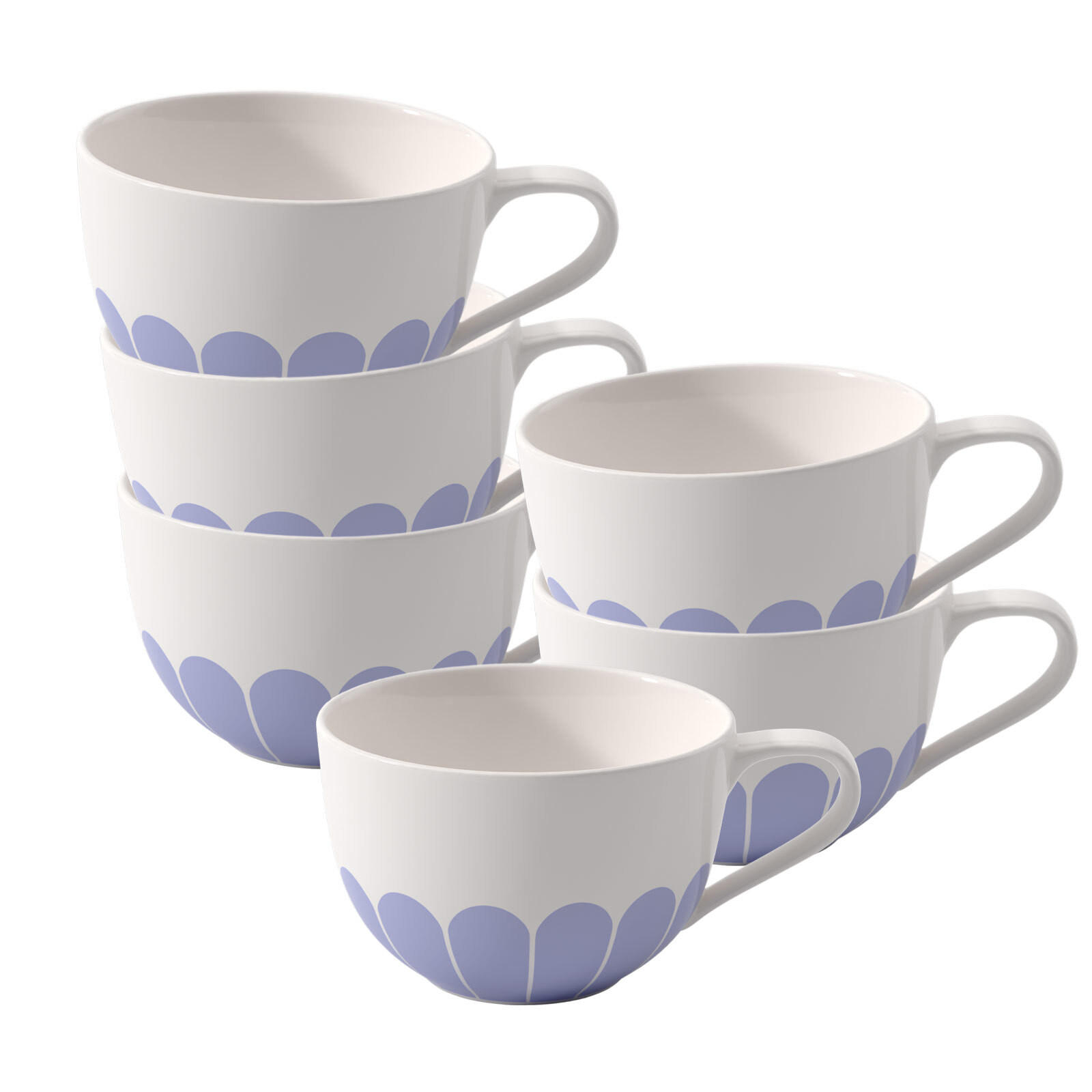 CAPPUCCINOTASSEN Fleur Couleur Bleu 300 ml 6er Set - Blau, Keramik (0.3L) - Villeroy & Boch