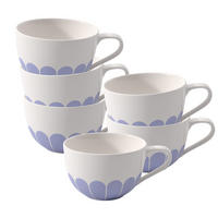CAPPUCCINOTASSEN Fleur Couleur Bleu 300 ml 6er Set - Blau, Keramik (0.3L) - Villeroy & Boch