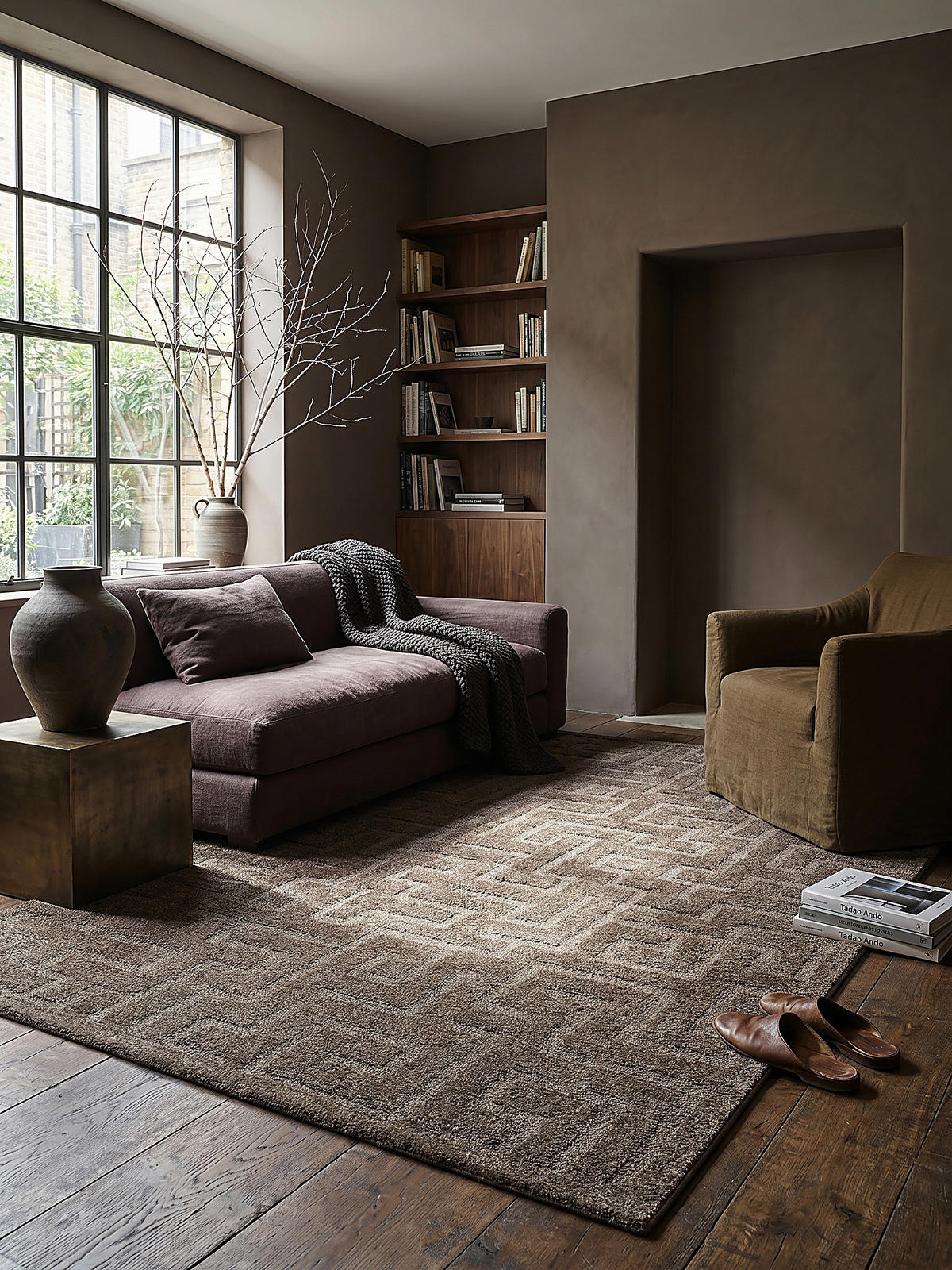 KURZFLORTEPPICH Geometrisch MUOTA Polypropylen Braun 160 x 220 cm - Braun, Textil (160/220cm) - KADIMA DESIGN