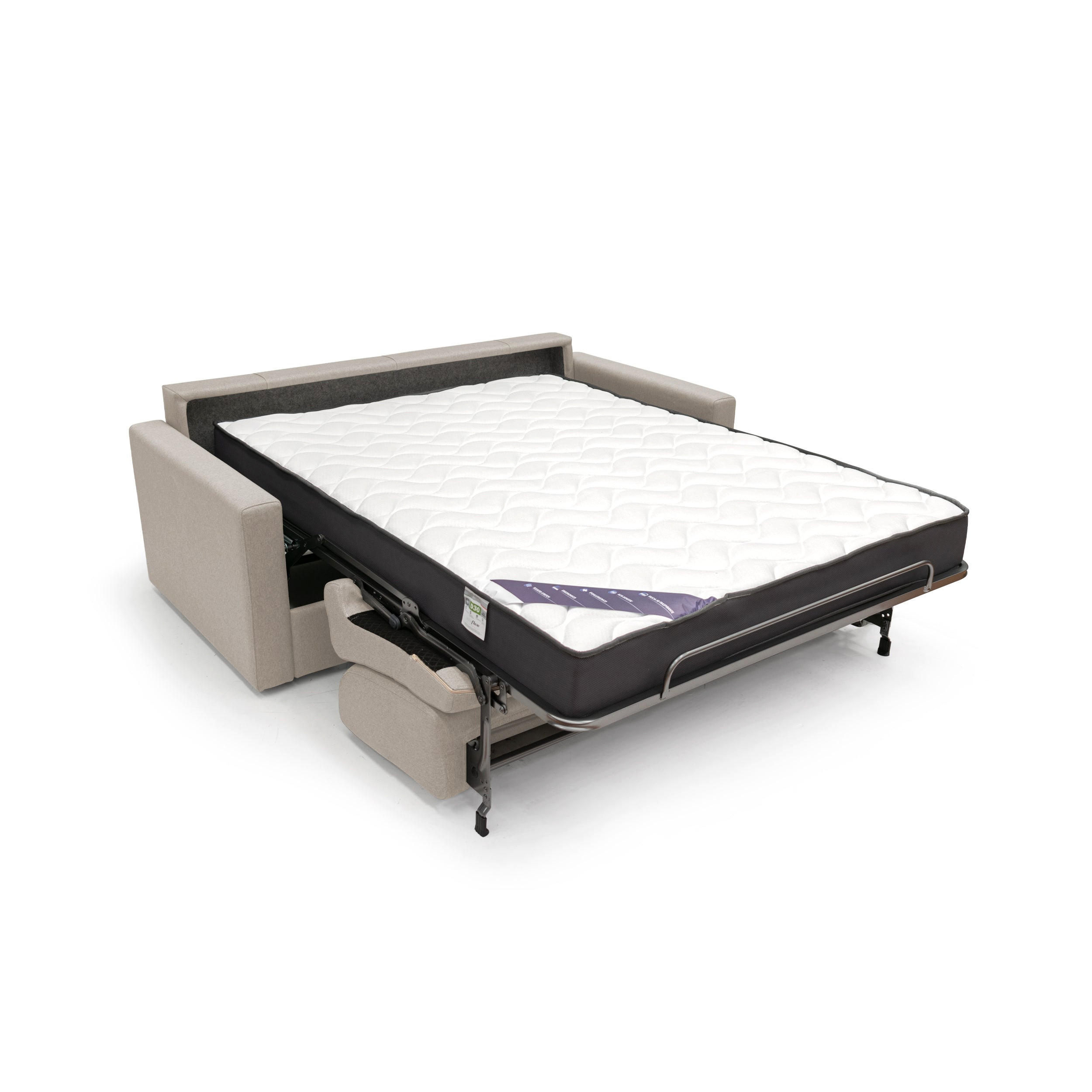 SCHLAFSOFA Chris - Creme, Textil (166/90/96cm) - Divani.store
