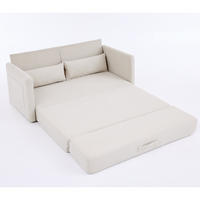 SCHLAFSOFA 2-Sitzer Sofa mit Schlaffunktion,klappbar,Beige - Beige, Textil (165/82/92cm) - LVHOM