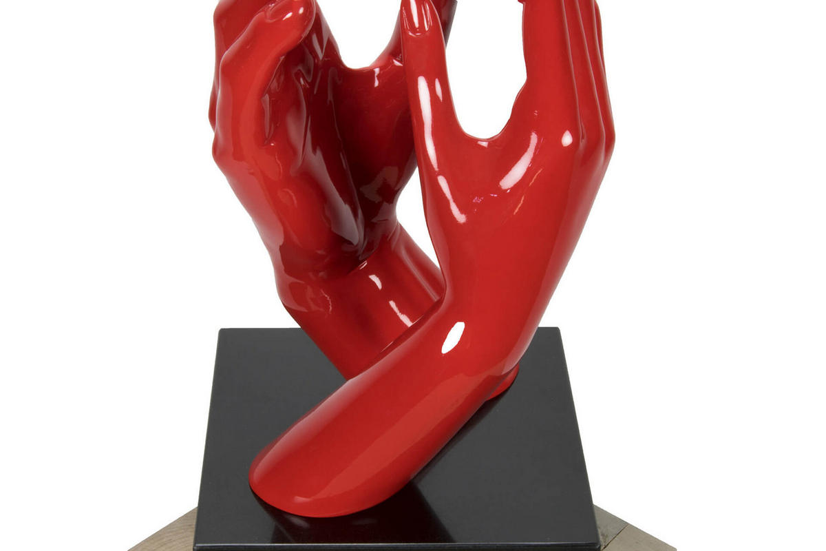 SKULPTUR Rot 21/41 cm - Rot, Stein (4.85/41/21cm) - KUNSTLOFT