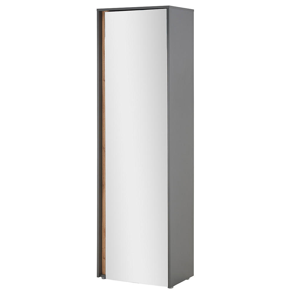 GARDEROBENSCHRANK Crisp-61 - Anthrazit, Holzwerkstoff (60/200/40cm) - Lomado