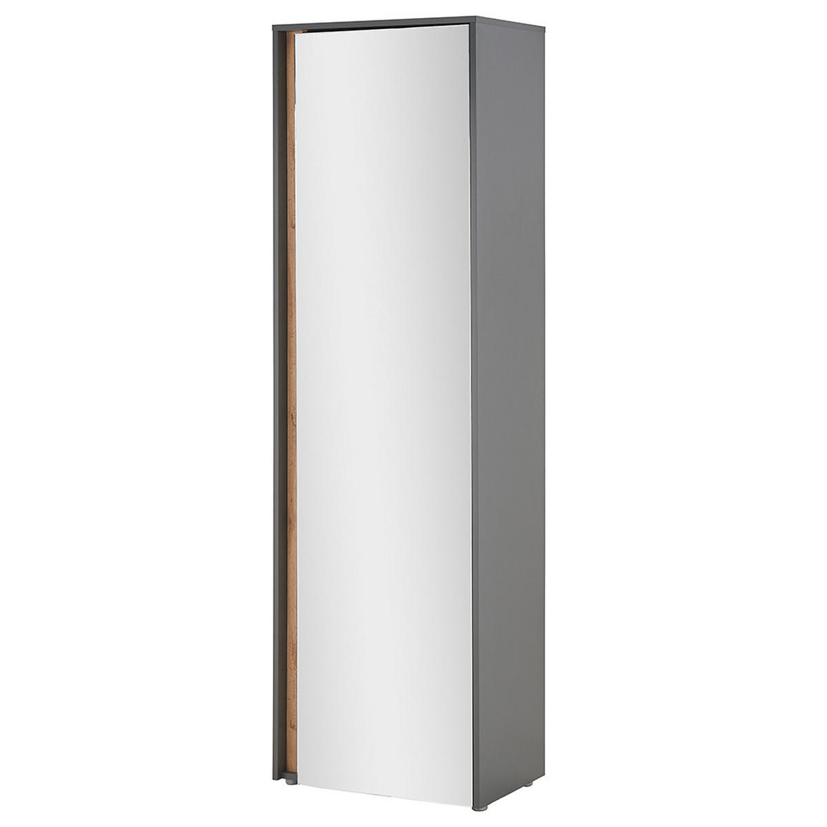 GARDEROBENSCHRANK Crisp-61 - Anthrazit, Holzwerkstoff (60/200/40cm) - Lomado