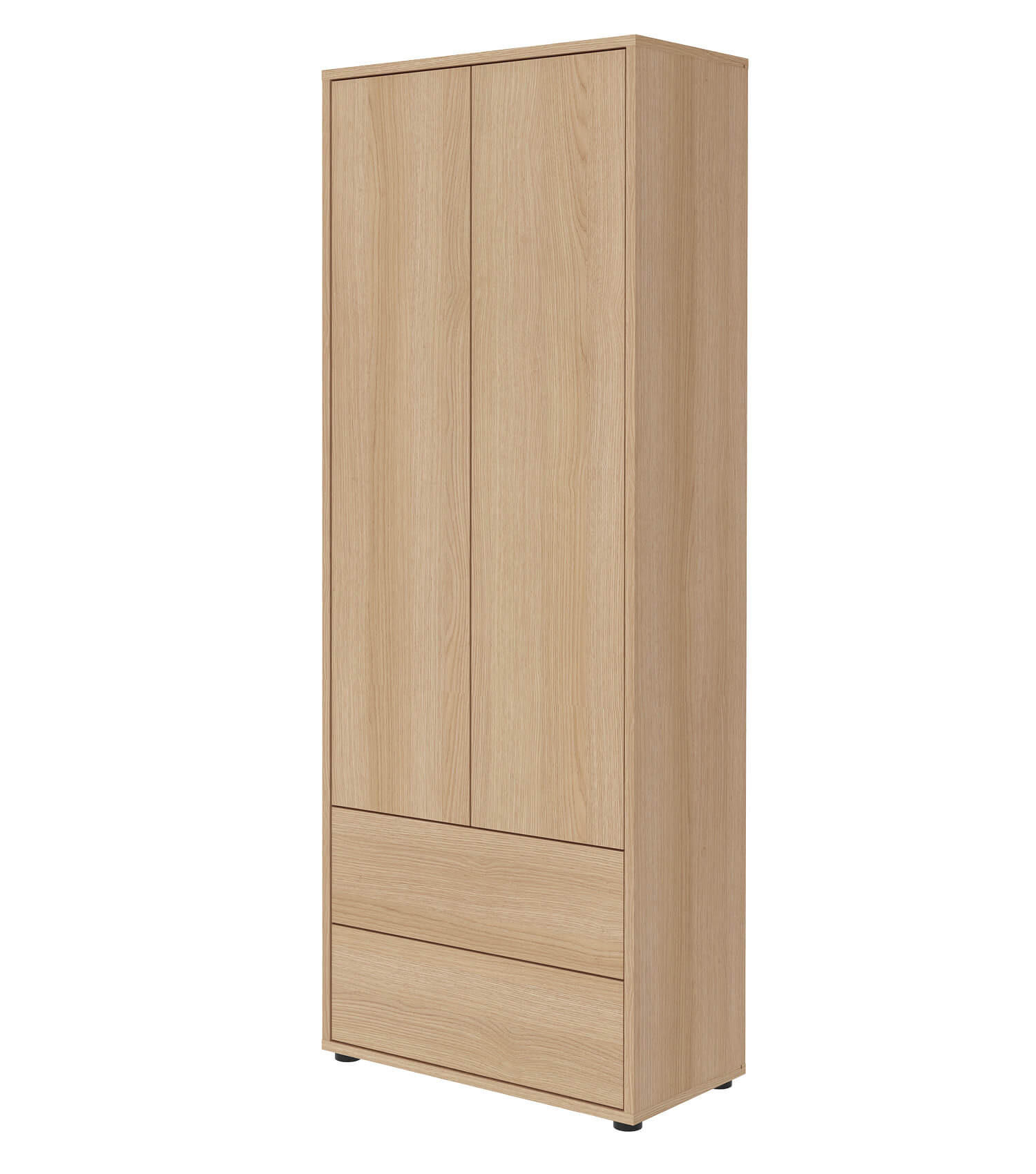 HOCHSCHRANK Der Aufrechte - Braun, Holzwerkstoff (70/188/36cm) - Mokebo