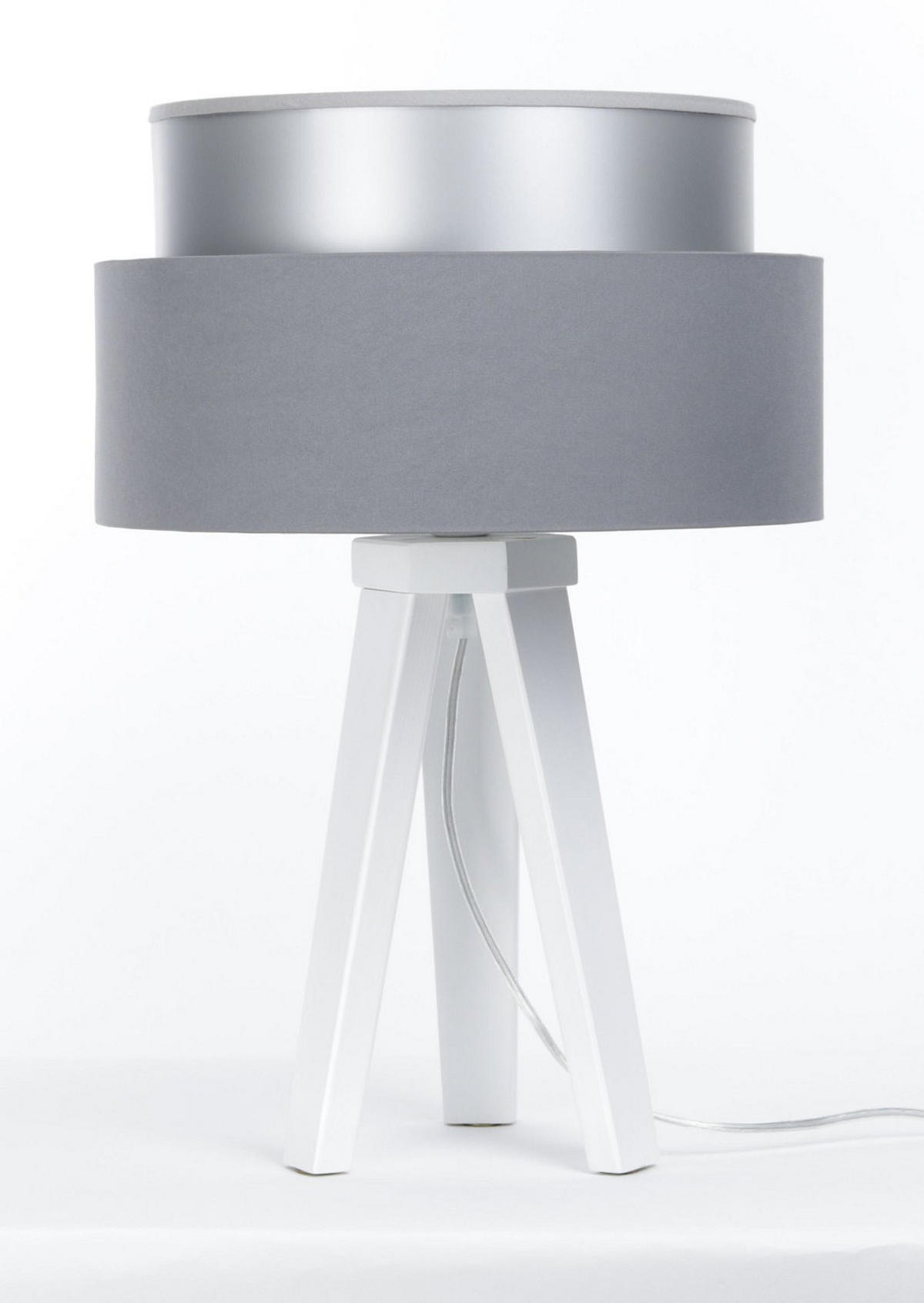 TISCHLAMPE Grau 30/45 cm - Weiß, Kunststoff (30/0.7/45cm) - ONZENO