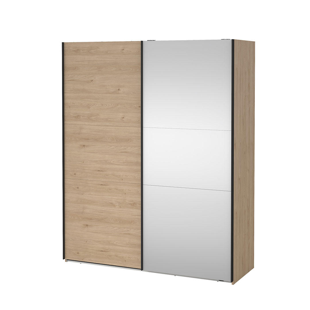 SCHIEBETÜRENSCHRANK, Como, Eiche, Holzwerkstoff, 179 x 67 x 221 cm - Eichefarben, Holzwerkstoff (179/221/67cm) - ebuy24