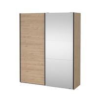 SCHIEBETÜRENSCHRANK, Como, Eiche, Holzwerkstoff, 179 x 67 x 221 cm - Eichefarben, Holzwerkstoff (179/221/67cm) - ebuy24