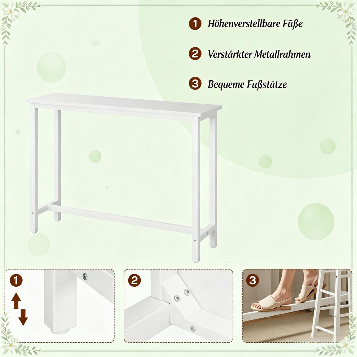 BARTISCH DE-37238 mit verstärktem Metallrahmen Weiß - Weiß, Metall (140/40/100cm) - ComfortXL