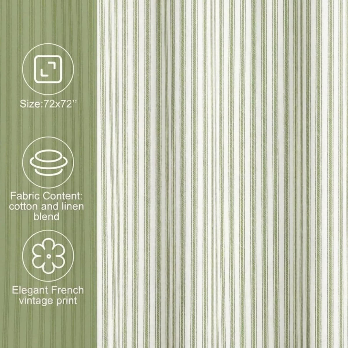 DUSCHVORHANG – Grün (180 × 180 cm) - Mintgrün, Textil (180/180cm)