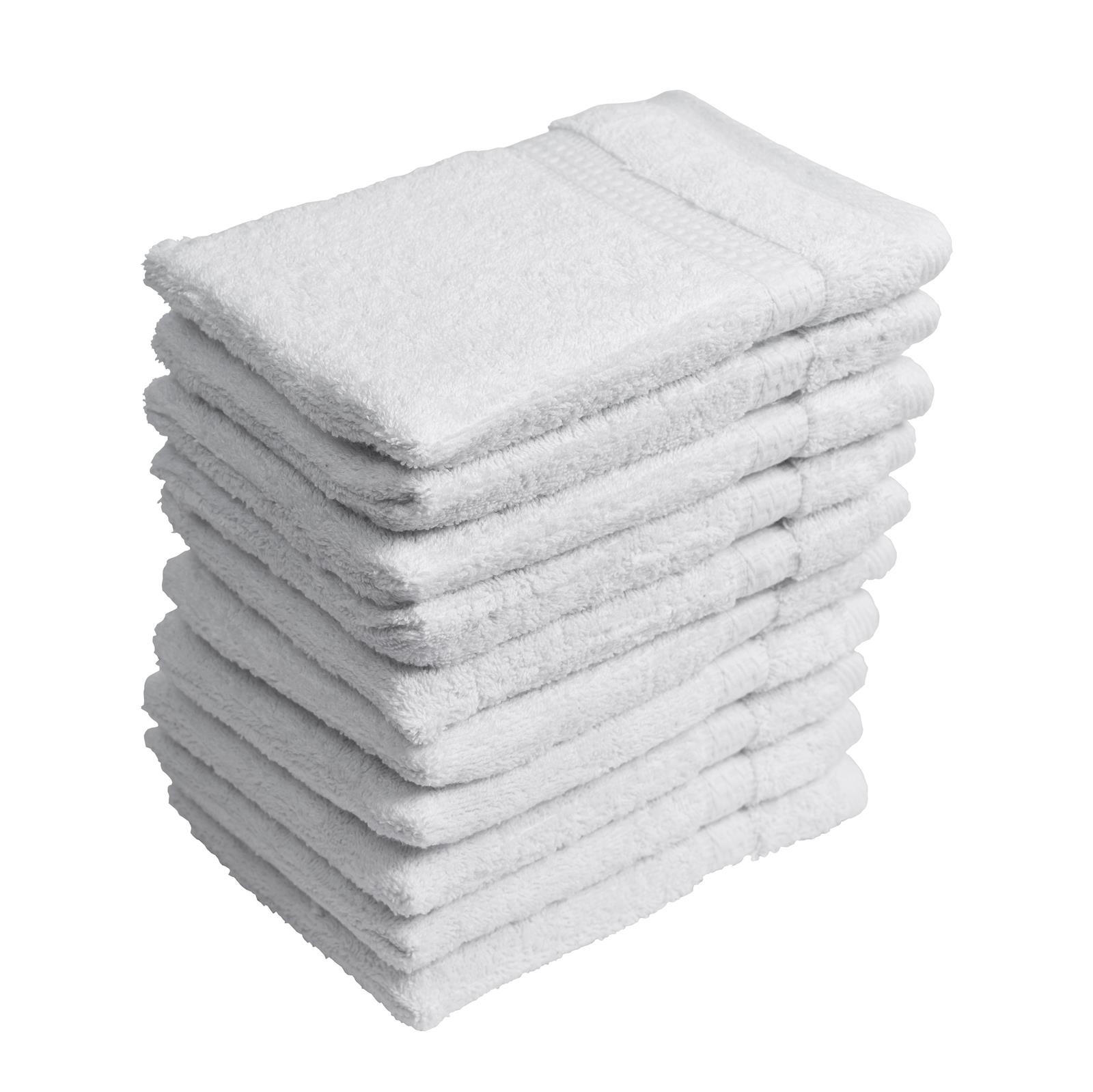 WASCHLAPPEN 16x21 cm aus 100% Baumwolle 500g/m2, 10er Set Waschhandschuhe Weiß - Weiß, Textil (16/21cm) - Carpe Sonno
