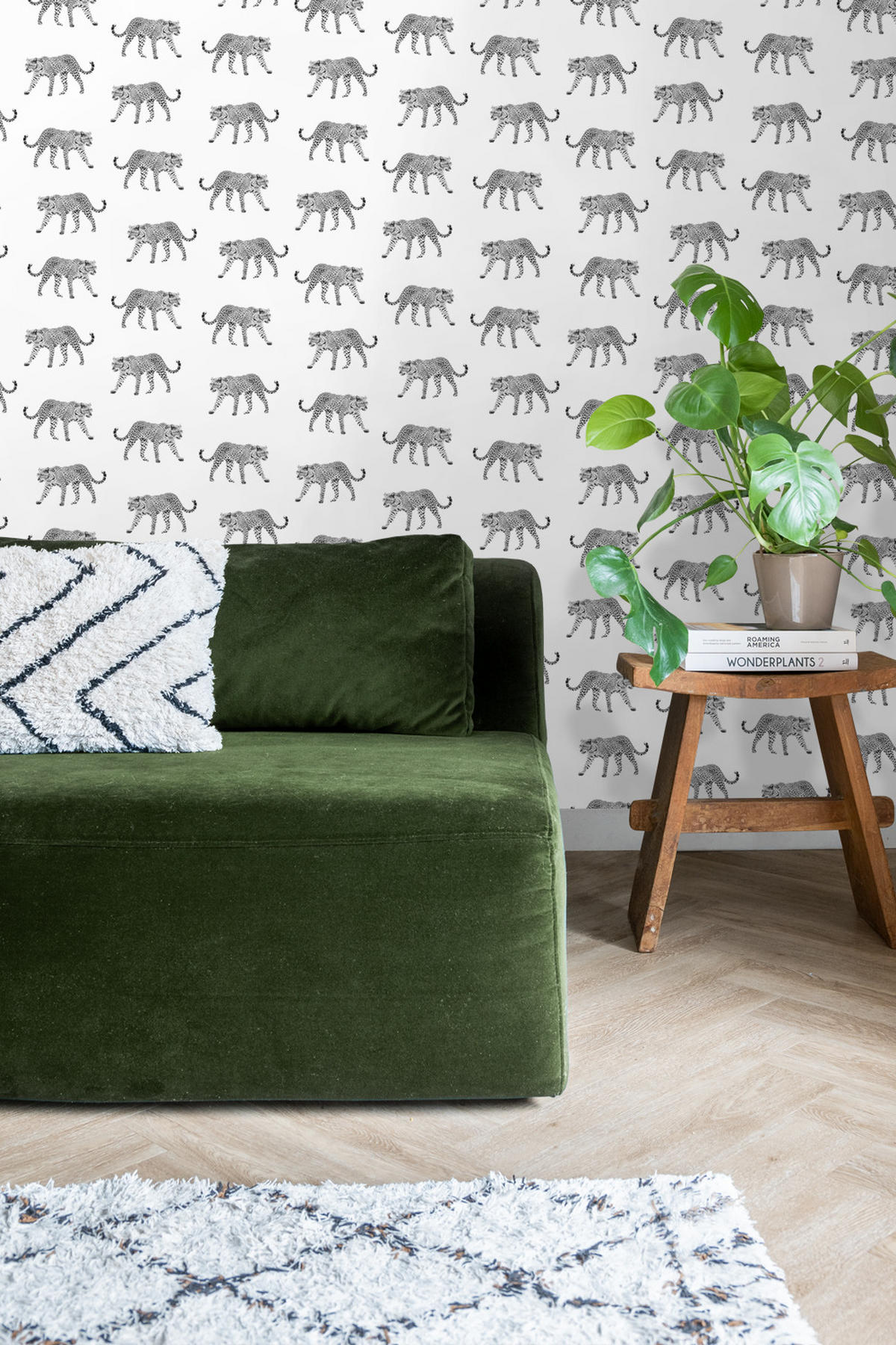 TAPETE Panter 53 cm x 10.05 m - Schwarz, Papier (53/1000cm) - ESTAhome