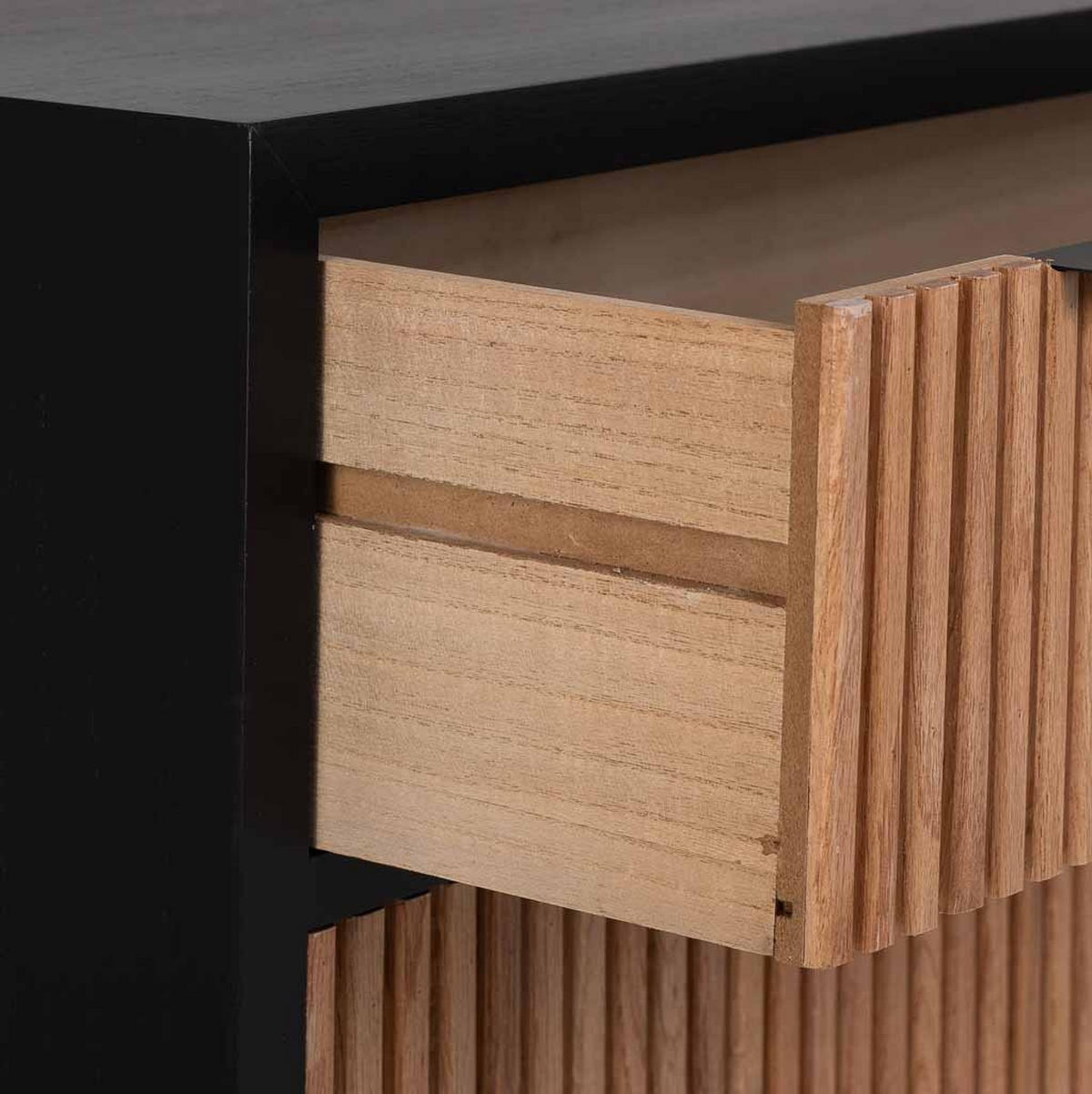 KOMMODE mit 3 schubladen aus holz und metall 80x39x81 cm - Braun, Holz (80/81/39cm) - Wanderlust