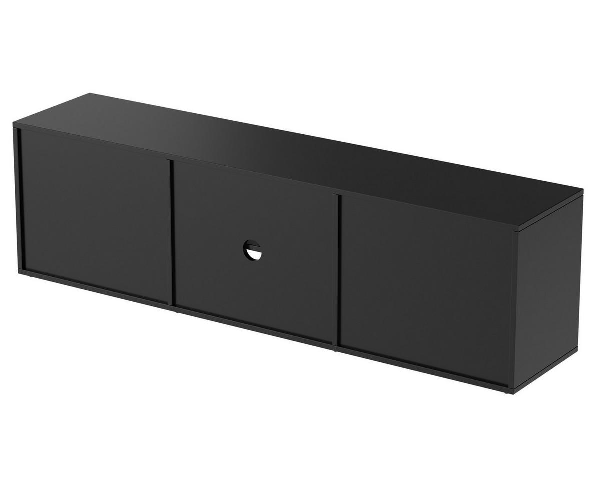 TV-SCHRANK in 160/45/35 cm - Schwarz, Holzwerkstoff (160/45/35cm) - HOMAVO
