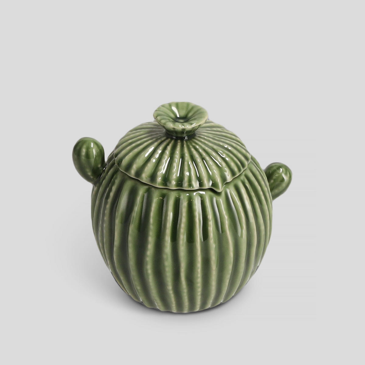 ZUCKERDOSE Cacti - Dunkelgrün, Stein (10/11cm) - home&you