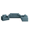 SITZGARNITUR NIMES 3-2-1 Stoff Portland Blau - Blau, Holz/Textil (92/82/245cm) - Kaiser Möbel