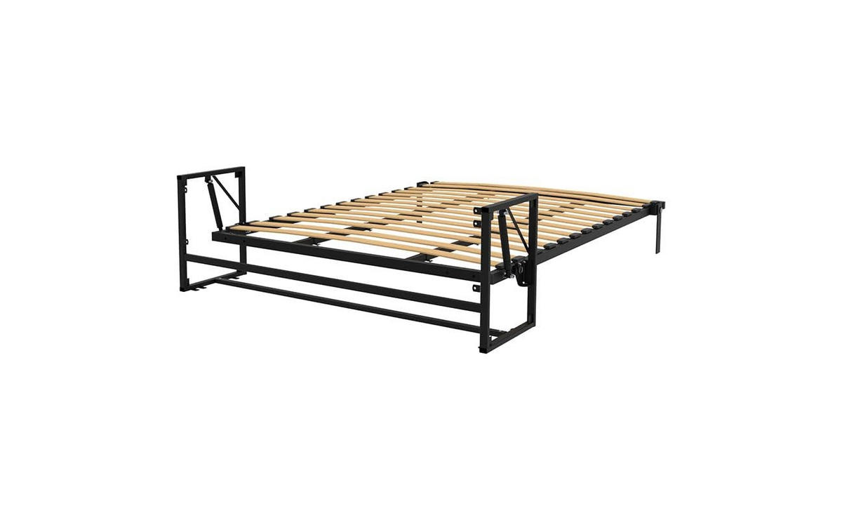 WANDBETT Morphy Classik Modulares SizeFlex- und TypeFlex-System - 140x190 Vertikal - Schwarz, Holz (140/190cm) - WallBedKing