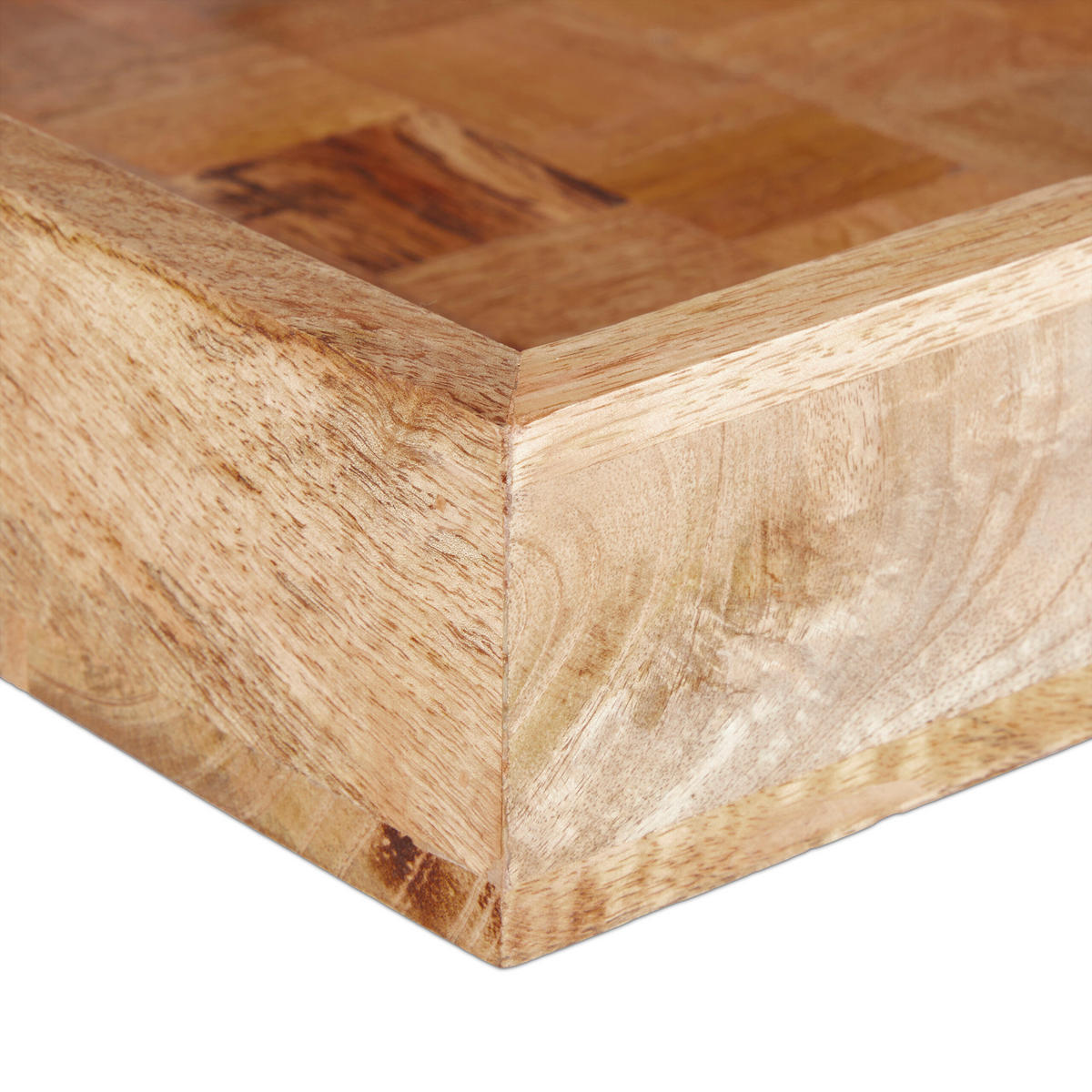 TABLETT - Hellbraun, Holz/Metall (35/7.5/35cm) - Relaxdays