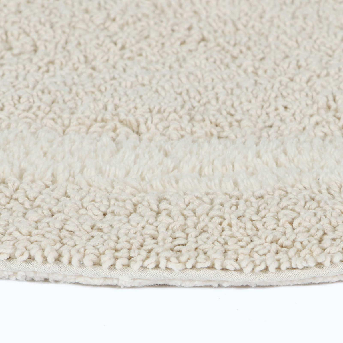 BADEMATTE 80 cm rund, 100% Baumwolle, wendbar - Creme, Textil (80/80cm) - Homescapes