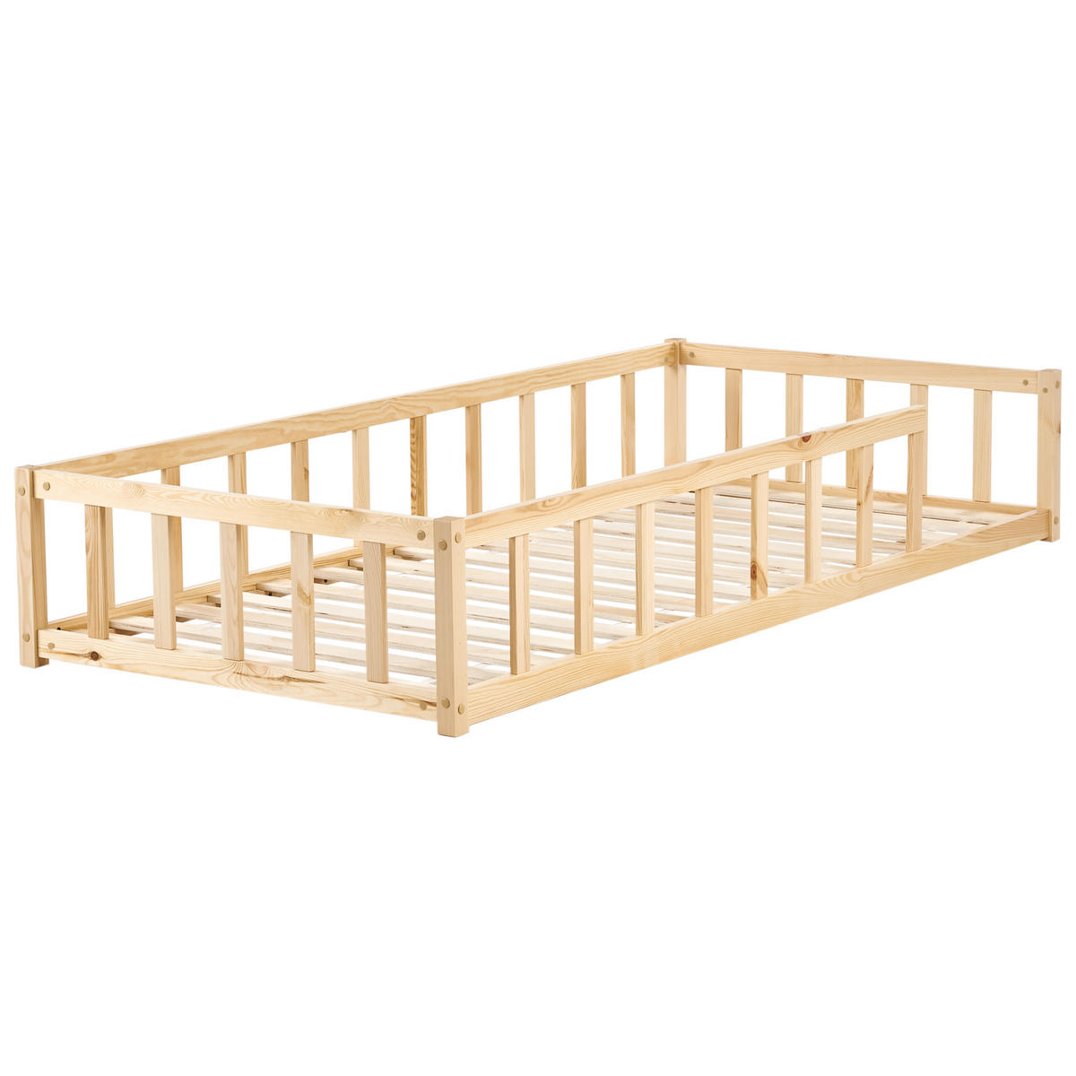 KINDERBETT 200x90 cm Heller Holzfarbton Meymac - Hellbraun, Holz (200/90cm) - Beliani