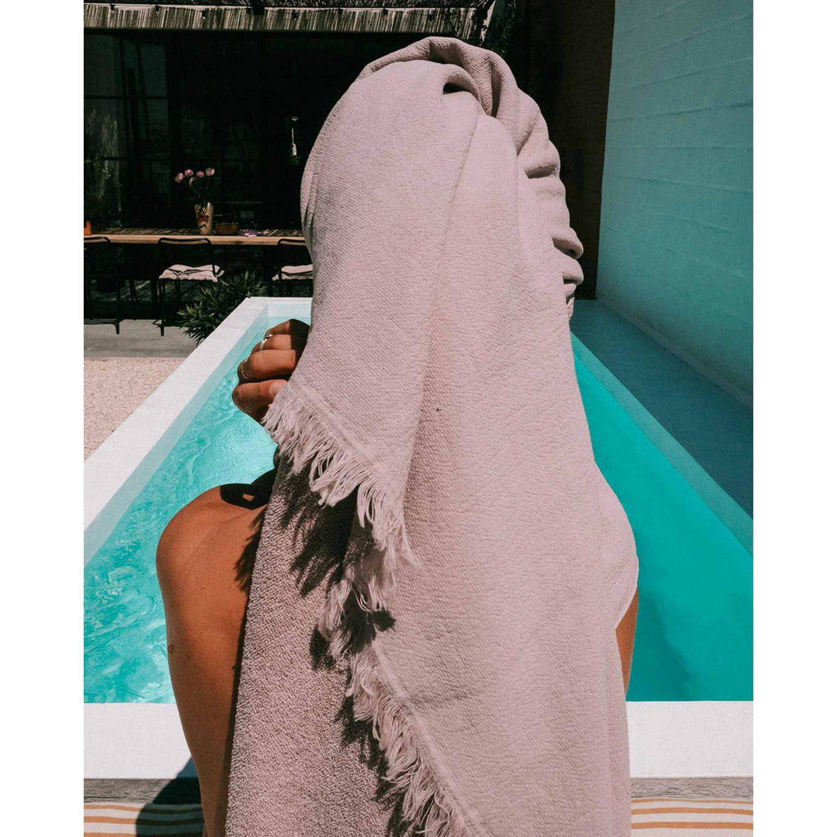 MAXI-BADETUCH Luna rosa pfeffer 100 x 160 cm - Rosa, Textil (100/160cm)