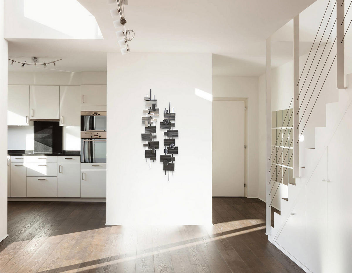 WANDDEKO Silber 26/107 cm - Silberfarben, Metall (2.6/107/5cm) - KUNSTLOFT