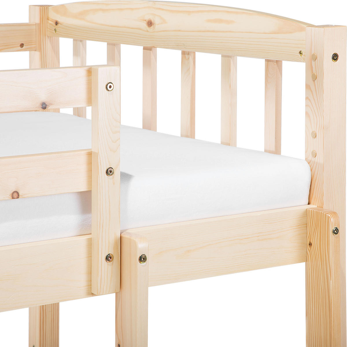 HOCHBETT Heller Holzfarbton 90-200 cm Revin - Eschefarben, Holz (90/200cm) - Beliani