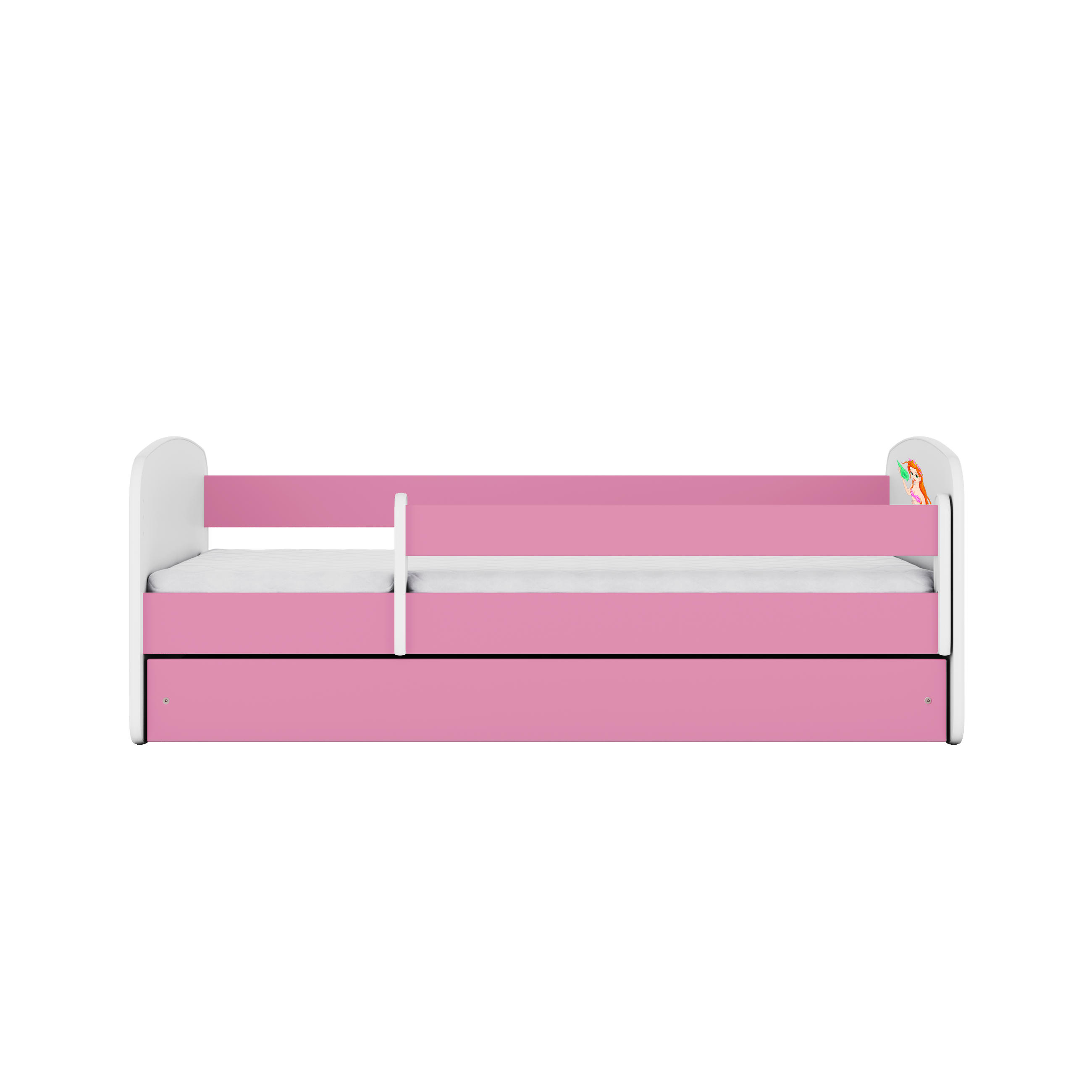 KINDERBETT Meerjungfrau mit Schublade 140/70 80/61/144 - Rosa, Holzwerkstoff (70/140cm) - RAUMHIRSCH FURNITURE