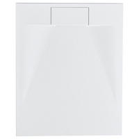 CĂDIȚĂ DE DUȘ 80/100/3 cm albă Azzurro - alb, material plastic (100/3/80cm) - Beliani