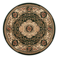 TEPPICH ATLAS rund grün floral 200/200 cm - Grün, Textil (200/200cm) - Tapiso