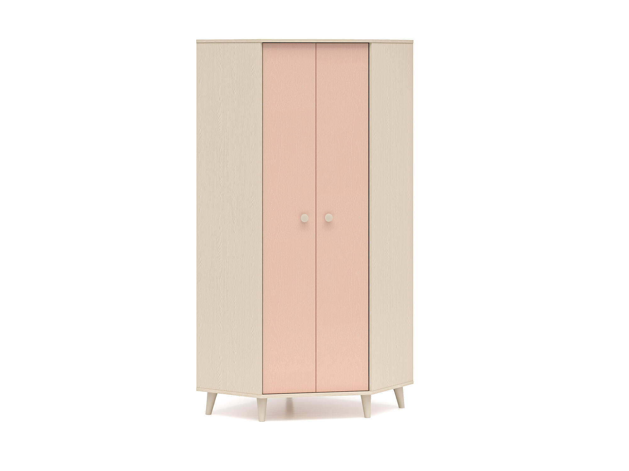 KINDERKLEIDERSCHRANK MEVEL Rosa 80x80x190 cm - Pink, Holzwerkstoff (80/190/80cm) - FURNLUX