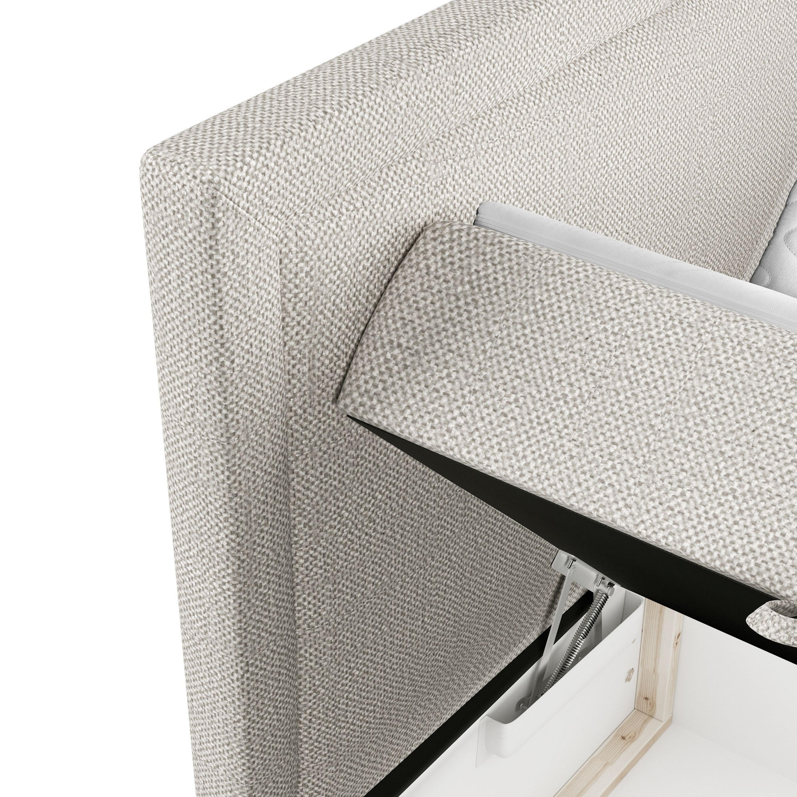 Thumbnail - Maison de Reve Boxbett, Creme, Textil, Buche, Kiefer, H3, Höhe ca. 20 cm, 120x200 cm, Oeko-Tex® Standard 100, Reach, FSC...