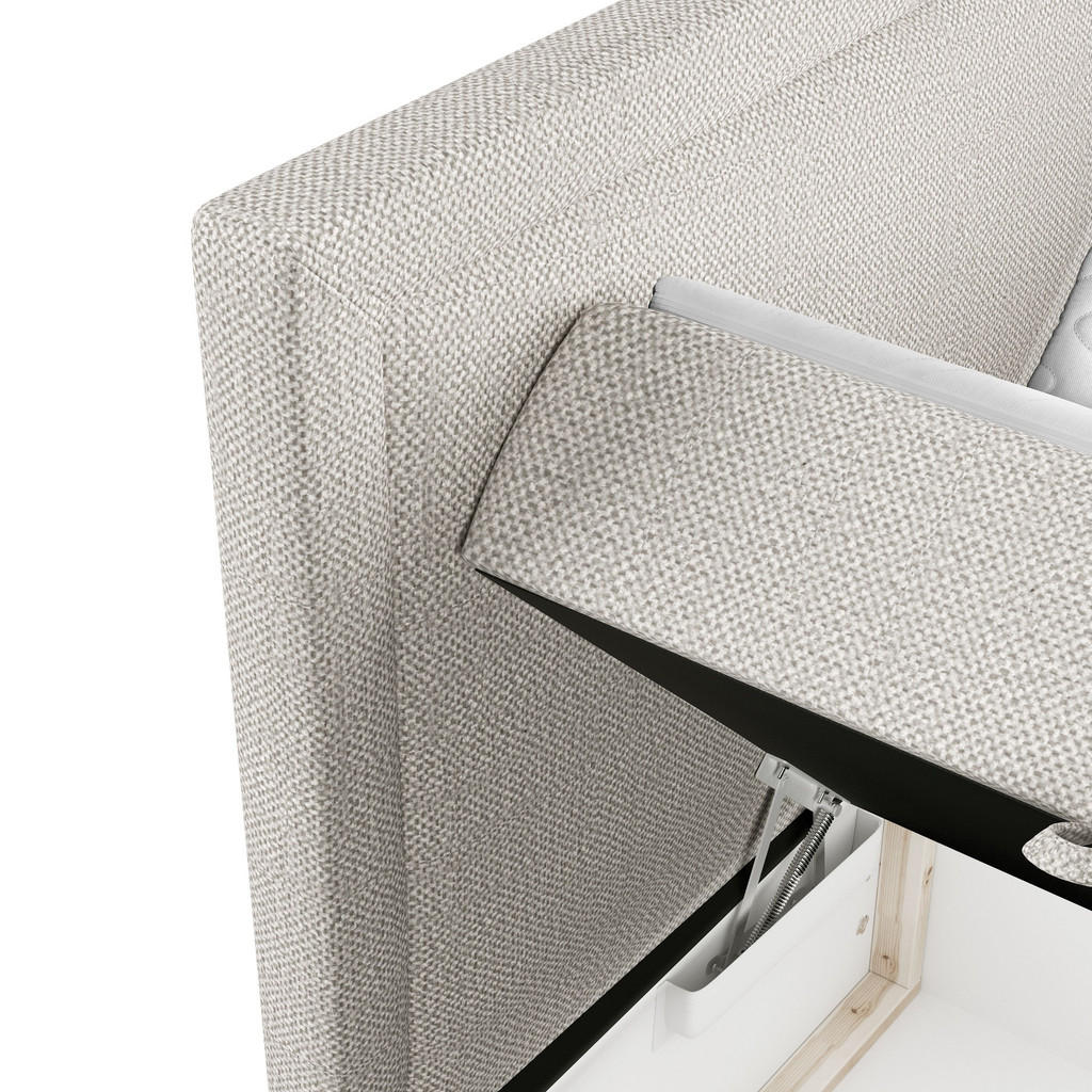 Thumbnail - Maison de Reve Boxbett, Creme, Textil, Buche, Kiefer, H2, Höhe ca. 20 cm, 180x200 cm, Oeko-Tex® Standard 100, Reach, FSC...