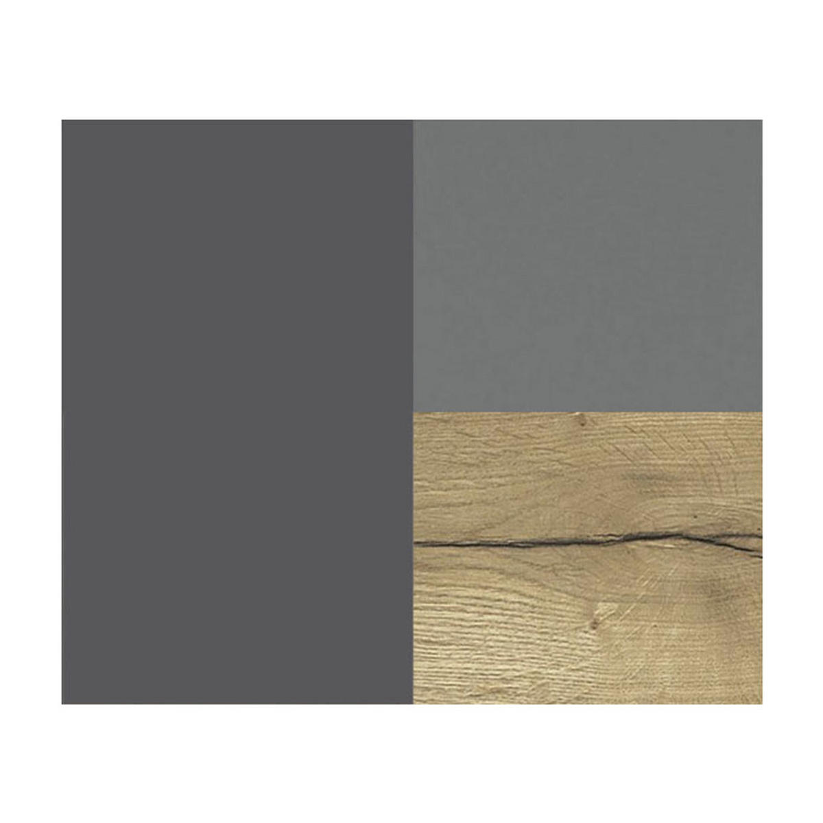 KÜCHENLEERBLOCK Bonn-Malmo dust grey matt / Halifax / lava matt 390 / 60 / 207cm mit Vollauszug (REJS Comfort Box) - Braun/Grau, Holzwerkstoff/Metall (390/207/60cm) - Feldmann-Wohnen